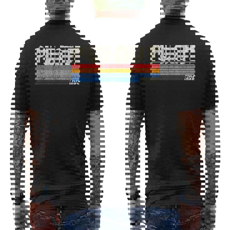 レトロ ヴィンテージ 70年代80年代スタイル プジョー、フランス メンズTシャツ バックプリント