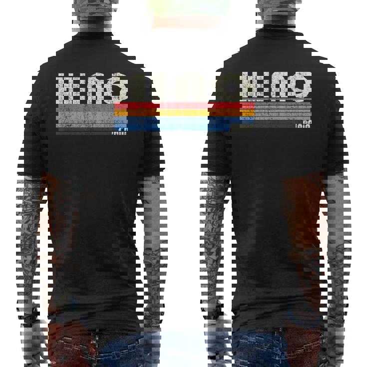 レトロ ヴィンテージ 70年代80年代風 日野 日本 メンズTシャツ バックプリント