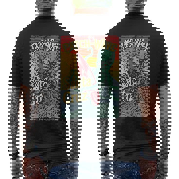 レトロ ヴィンテージ サーフ クラブ オクトパス Ca サンタクルーズ メンズTシャツ バックプリント