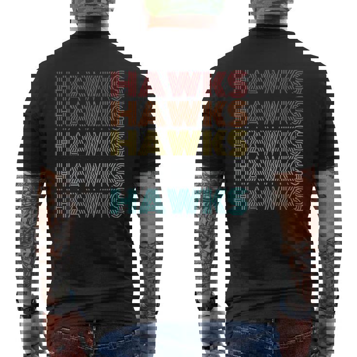 レトロ ヴィンテージ ホークス メンズTシャツ バックプリント