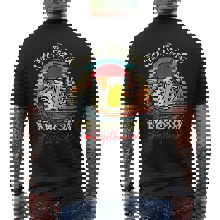 レトロ ヴィンテージ 父の日 初めての父の日 一緒に メンズTシャツ バックプリント