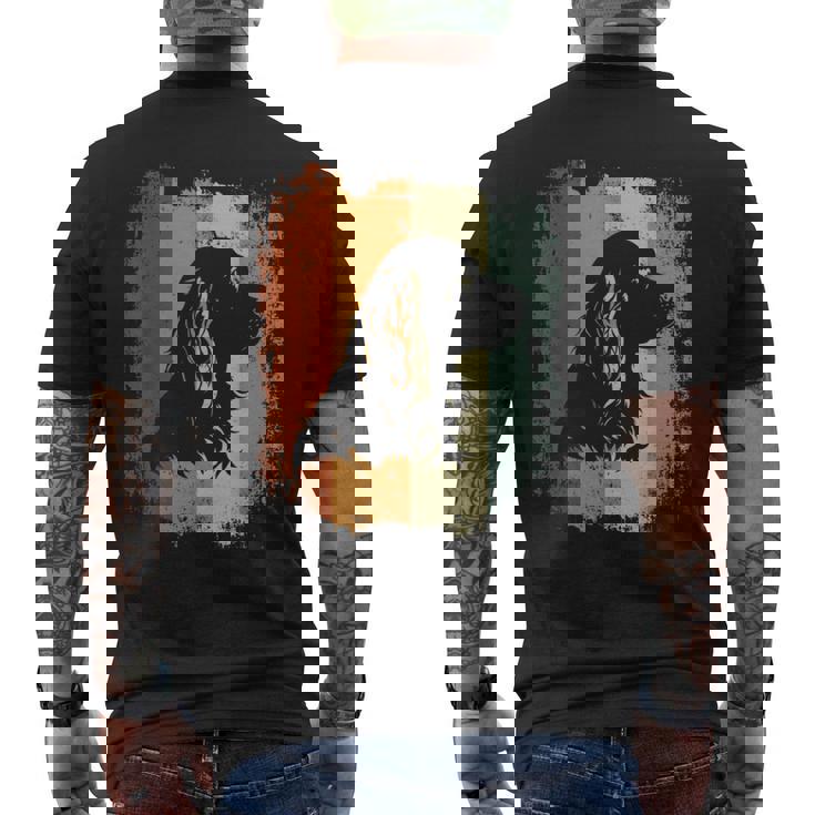 レトロなデザインのアメリカンコッカースパニエルドッグ メンズTシャツ バックプリント