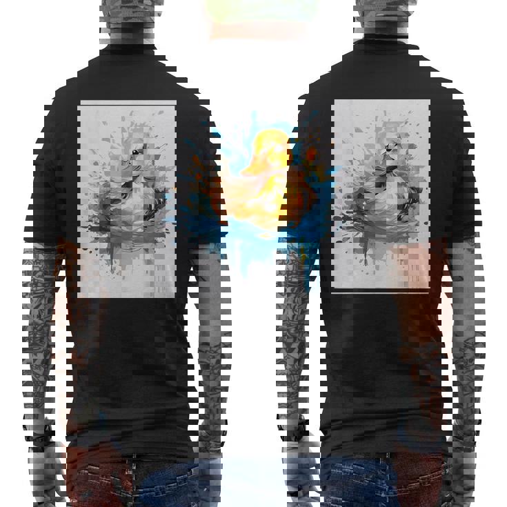 レトロアヒル メンズTシャツ バックプリント