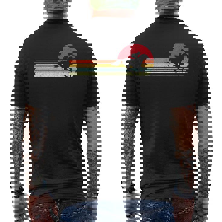 レトロビンテージ競馬デザイ 馬 ウマ レース 馬 乗馬 競馬 面白い 文字入り メンズ おもしろグッズ ネタ メンズTシャツ バックプリント