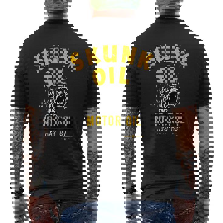 レトロヴィンテージ スカンクオイル モーターオイル メンズTシャツ バックプリント