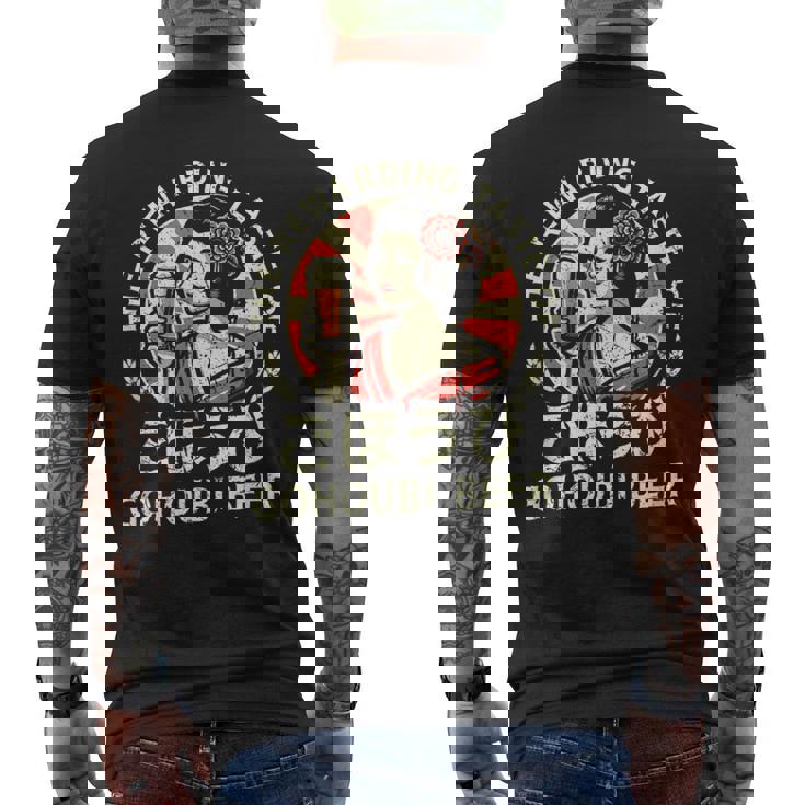 レトロ日本ビール 昭和ヴィンテージ 昭和 少女漢字 メンズTシャツ バックプリント