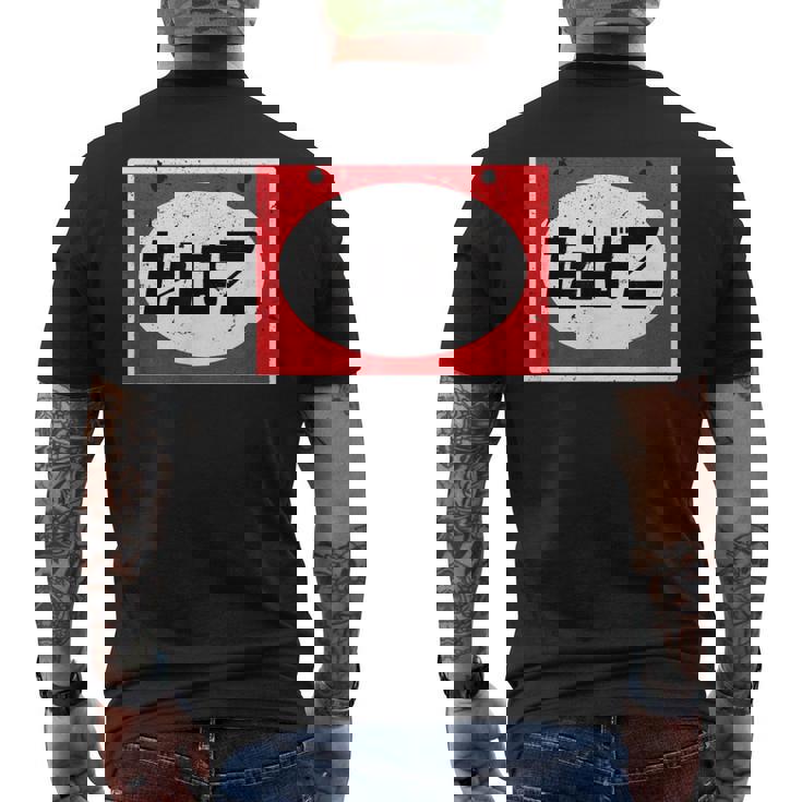 レトロ昭和タバコ 日本のひらがな シガレットショップサイン メンズTシャツ バックプリント