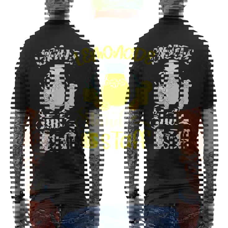 レモンジュース レモネードスタンド スタッフ レモン好き レモネードスタンド メンズTシャツ バックプリント