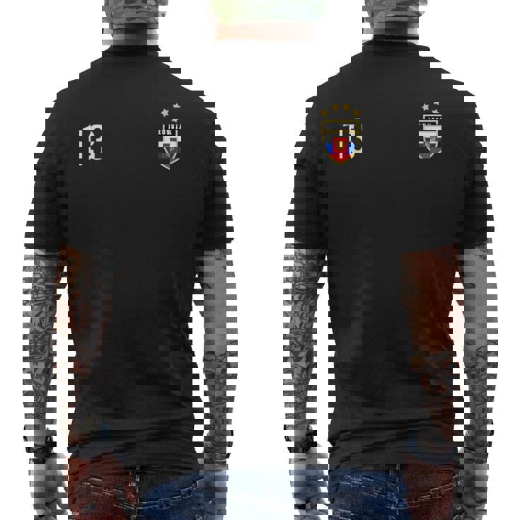 ロシア ナンバー 13 サッカーフラッグ フットボール 13 ロシア メンズTシャツ バックプリント