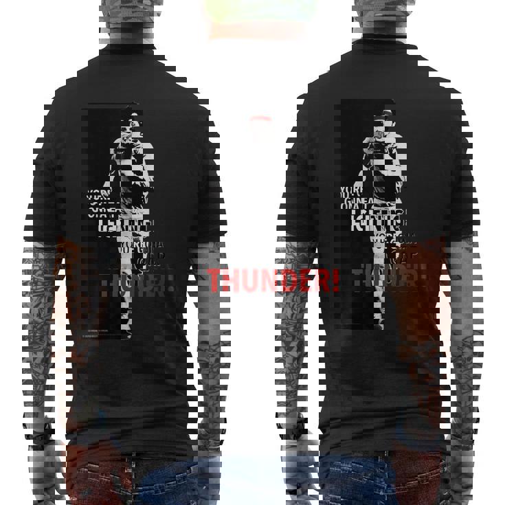 ロッキー・ユー・ゴナ・ゴナ・イーツライトニング メンズTシャツ バックプリント