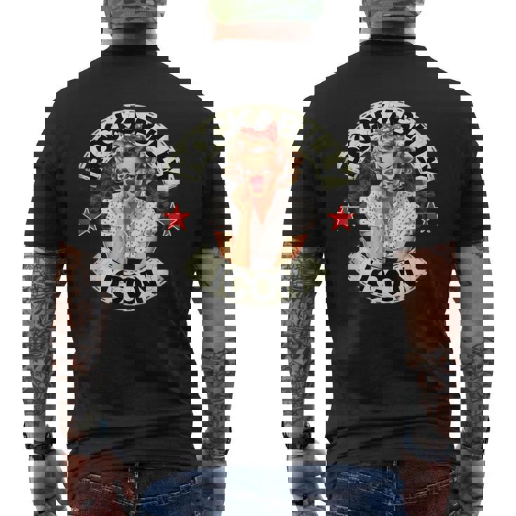 ロックンロール ロカビリー 40年代と50年代 ピンナップガール メンズTシャツ バックプリント