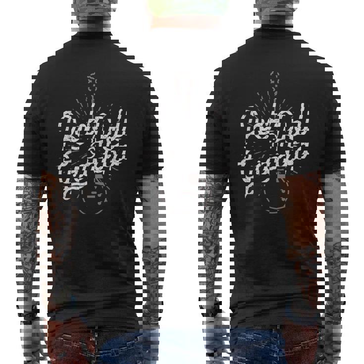 ロックンロールグランパギターサンバースト メンズTシャツ バックプリント