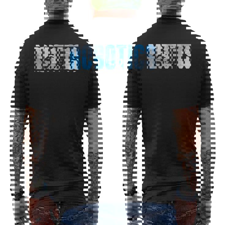 ロボット ロボティクス エンジニア ロボティクス メンズTシャツ バックプリント