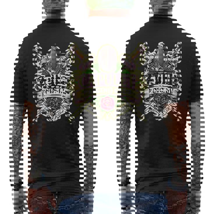 ロミオ&ジュリエット キャピュレット フェンシングクラブ シアター ミュージカル メンズTシャツ バックプリント