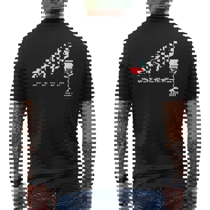 ワインフライデー ワインウィーク ウィークエンド ワイン好き メンズTシャツ バックプリント