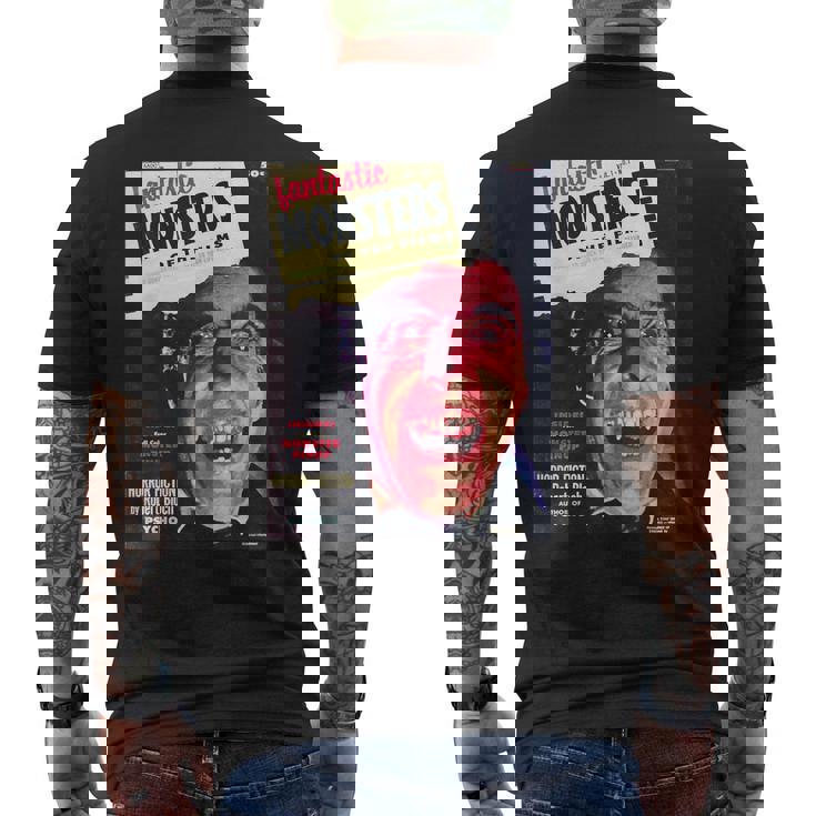 ヴァンパイア ハロウィン ホラー ヴィンテージ ドラキュラ コミックブック レトロ メンズTシャツ バックプリント