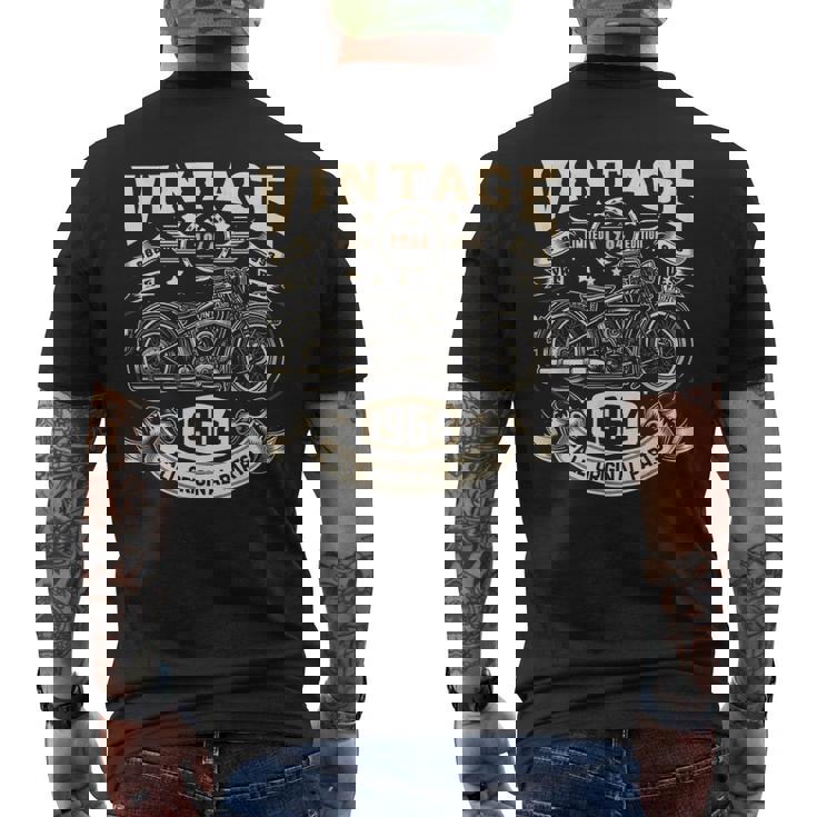 ヴィンテージ 1964年 1964年生まれ 60歳の誕生日 オートバイバイカー メンズTシャツ バックプリント