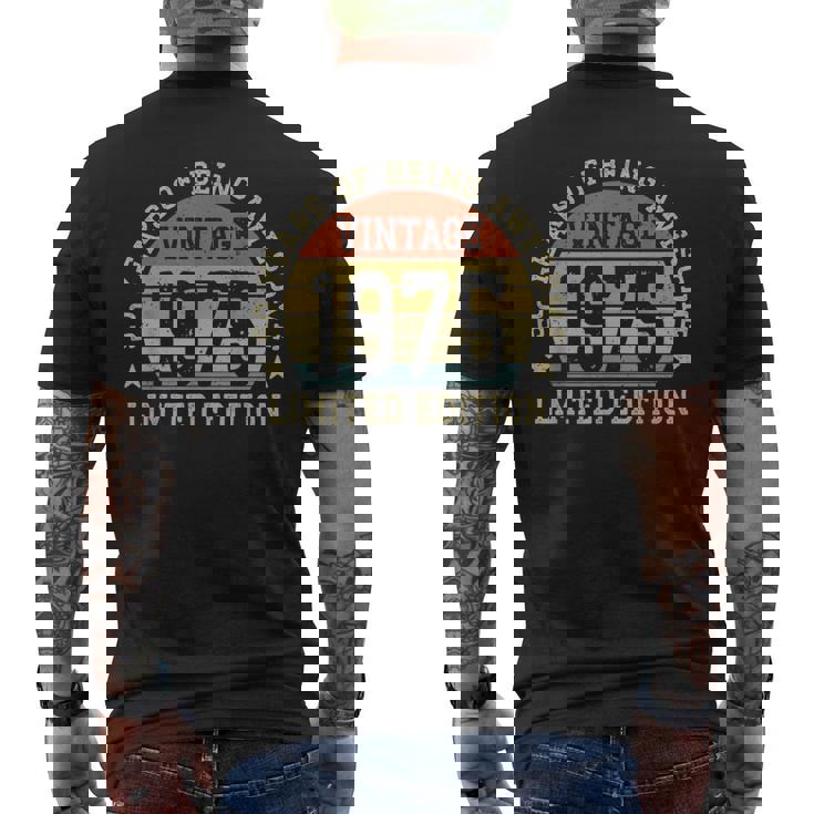 ヴィンテージ 1975年限定版 50歳 50歳の誕生日 メンズTシャツ バックプリント