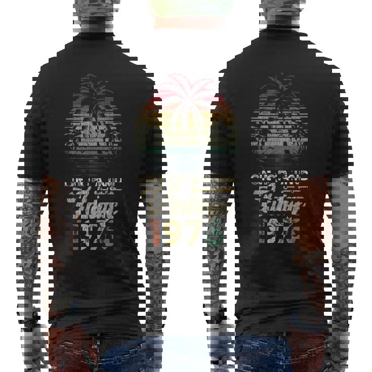 ヴィンテージ 1976年 誕生日 49歳 ヤシの木 レトロ メンズTシャツ バックプリント