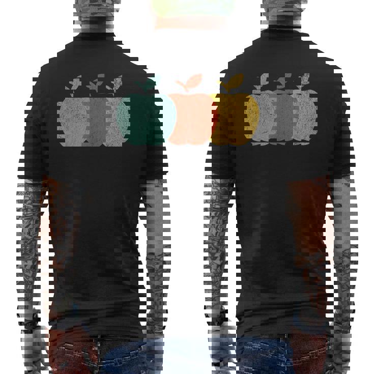 ヴィンテージ りんご フルーツ りんご デザイン メンズTシャツ バックプリント