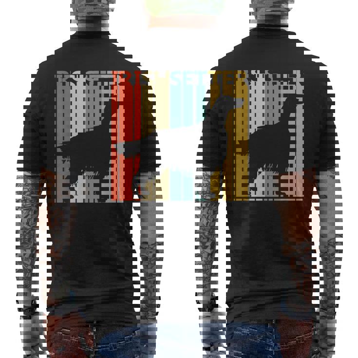 ヴィンテージ アイリッシュセッター 犬の飼い主と恋人 メンズTシャツ バックプリント