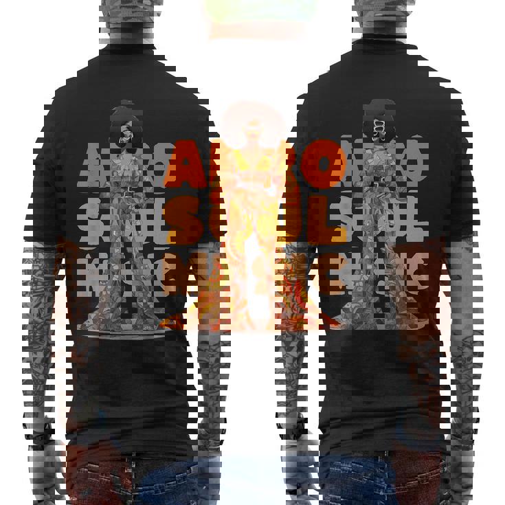 ヴィンテージ アフロ ソウル ミュージック グルービー ブラック クイーン メラニン メンズTシャツ バックプリント