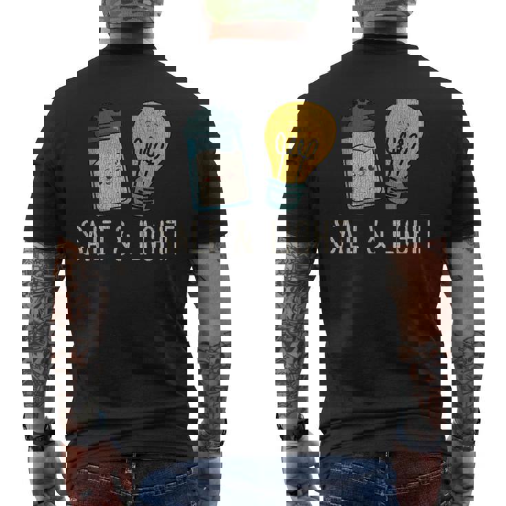 ヴィンテージ キュート ソルトライト 聖書 詩 マタイ 誇り高きクリスチャン メンズTシャツ バックプリント