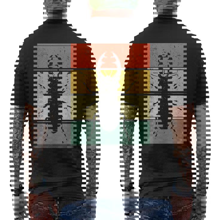 ヴィンテージ クワガタ カブトムシ 虫 メンズTシャツ バックプリント