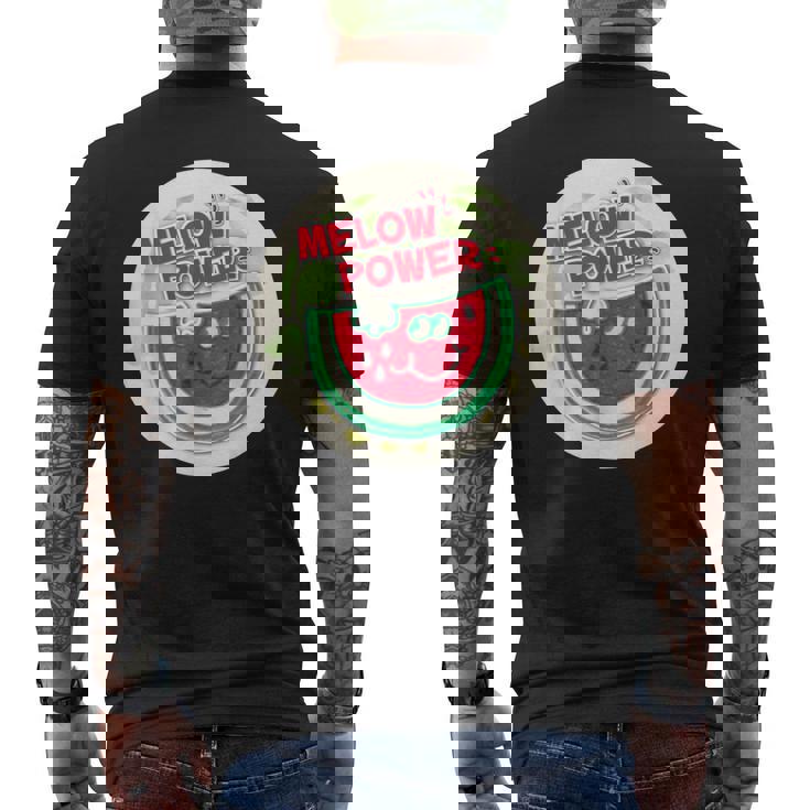 ヴィンテージ スクラッチ&スニフ ステッカー スイカ、メロンパワー メンズTシャツ バックプリント