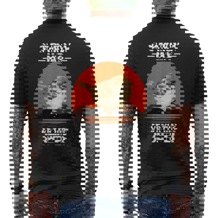 ヴィンテージ スズメの鳥 Make Everything Better スズメの鳥 メンズTシャツ バックプリント