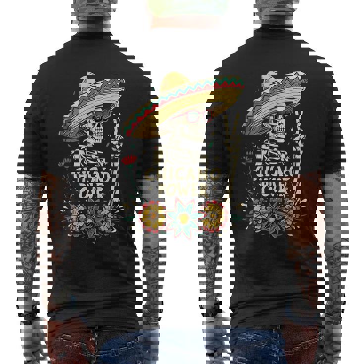 ヴィンテージ チカーノ Día De Los Muertos メンズTシャツ バックプリント