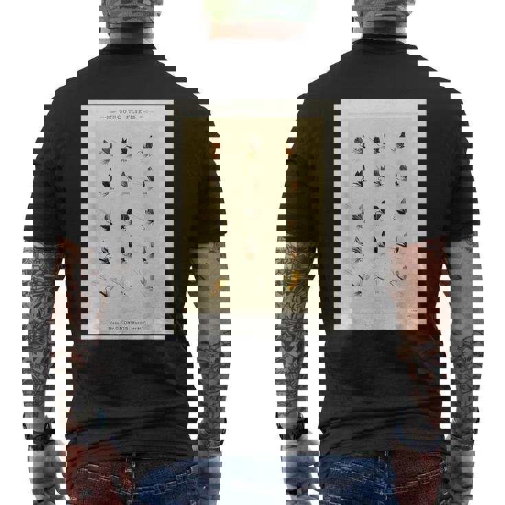 ヴィンテージ トラウトフィッシング フライ メアリーオービス フィッシャーマンアート メンズTシャツ バックプリント