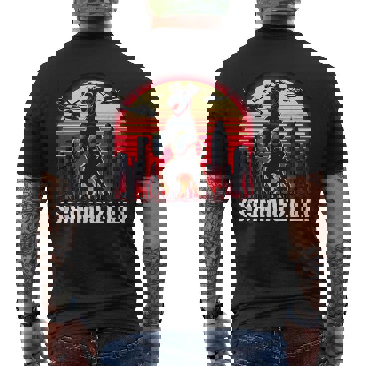 ヴィンテージ ミニ シュナウザー シュナウジラ アンティーク調 動物愛好家 メンズTシャツ バックプリント