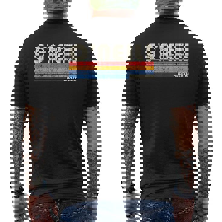 ヴィンテージ レトロ 70年代80年代スタイル オニールの故郷、ネバ州 メンズTシャツ バックプリント