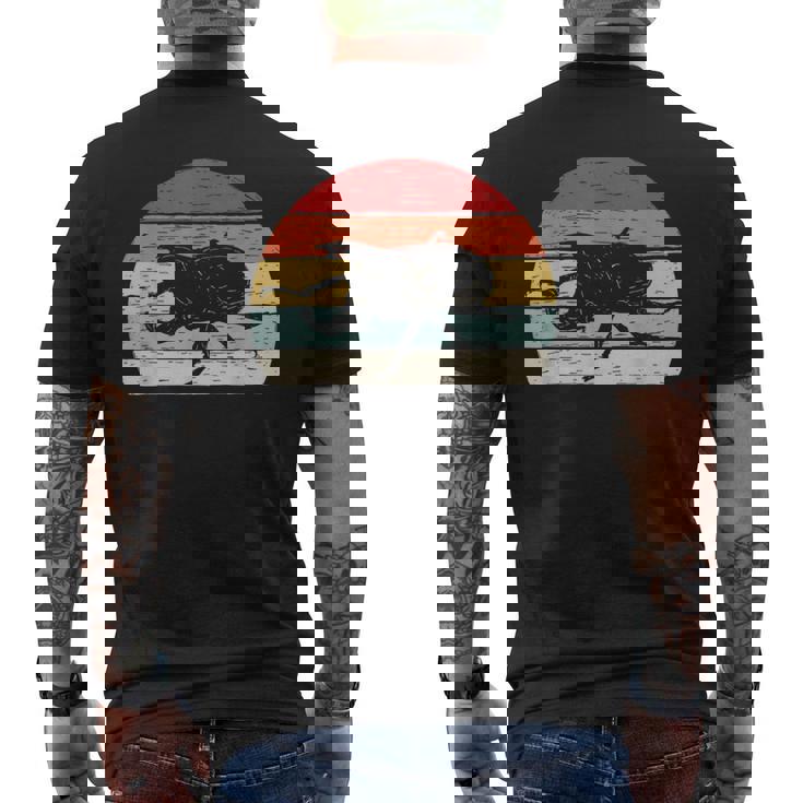 ヴィンテージ レトロ カブトムシ 昆虫 メンズTシャツ バックプリント