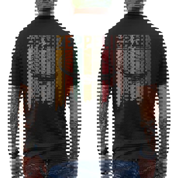 ヴィンテージ レトロ ツェッペリン 飛行船 アンティーク調 メンズTシャツ バックプリント