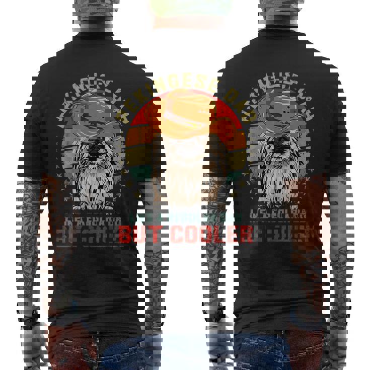 ヴィンテージ レトロ ペキニーズパパ Like Regular Dad But Cooler メンズTシャツ バックプリント