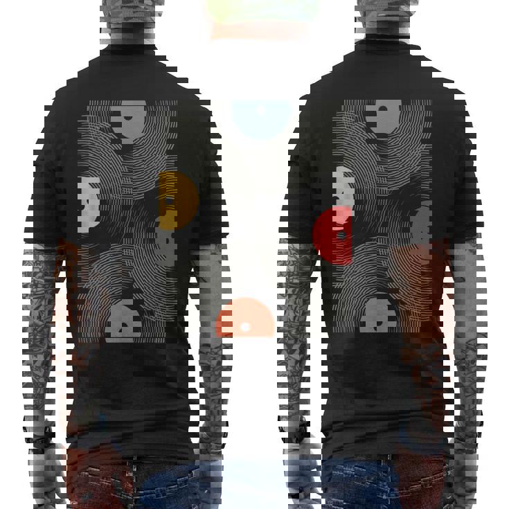 ヴィンテージ レトロレコード レコード モダンアート メンズTシャツ バックプリント