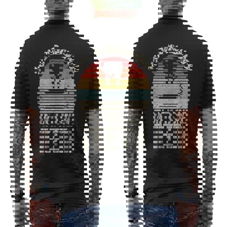 ヴィンテージ 歯医者 歯医者 美人の日 メンズTシャツ バックプリント