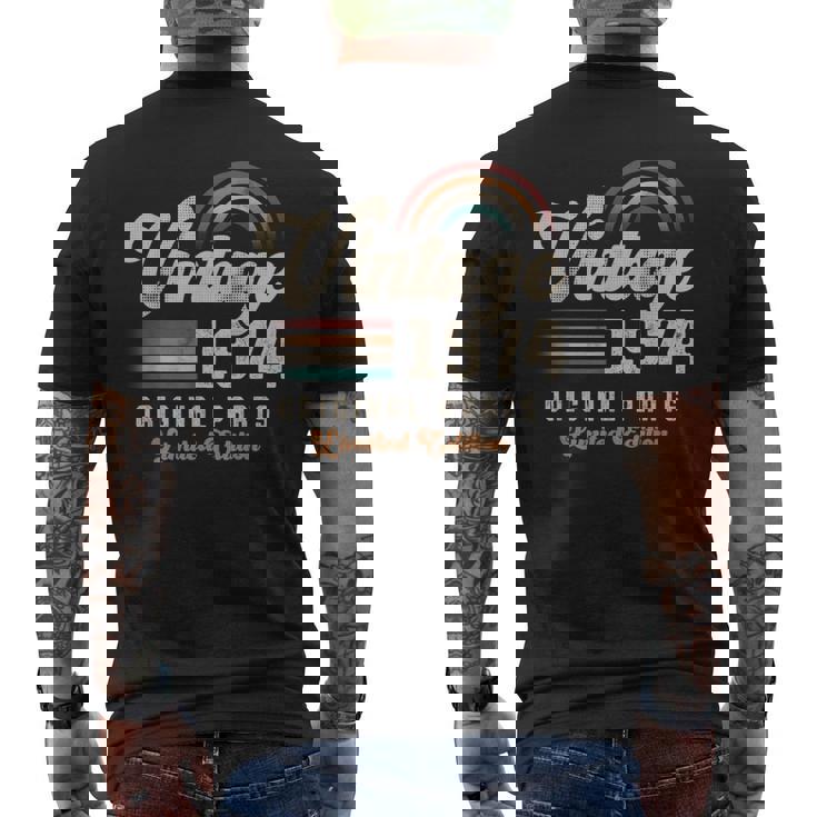 ヴィンテージ1974年、誕生年51年 レトロ メンズTシャツ バックプリント