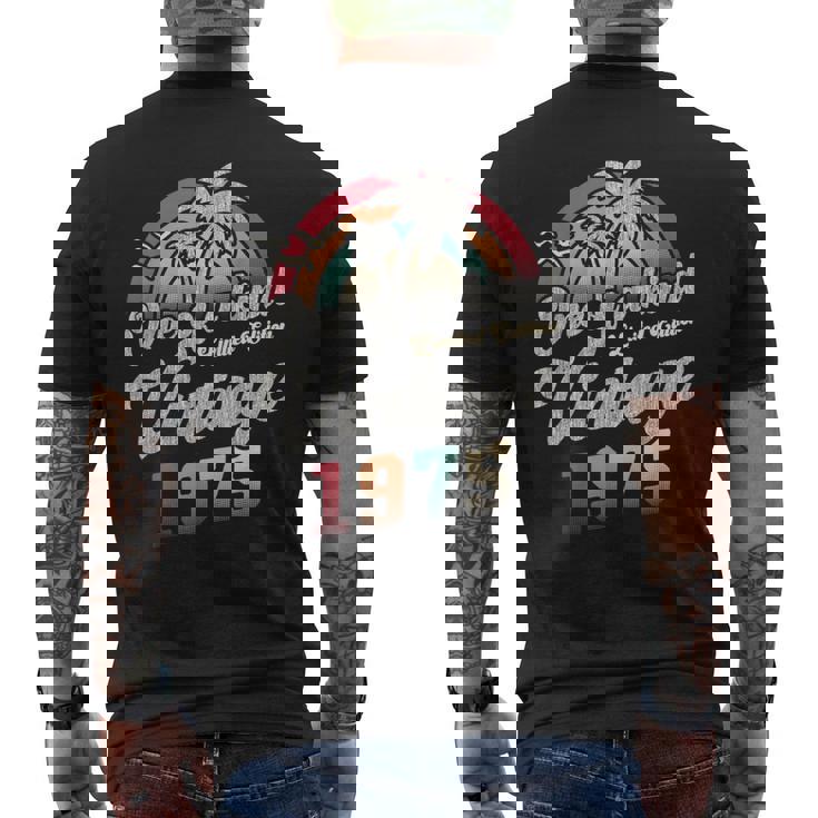 ヴィンテージ1975バースデー50年パームツリー レトロ メンズTシャツ バックプリント