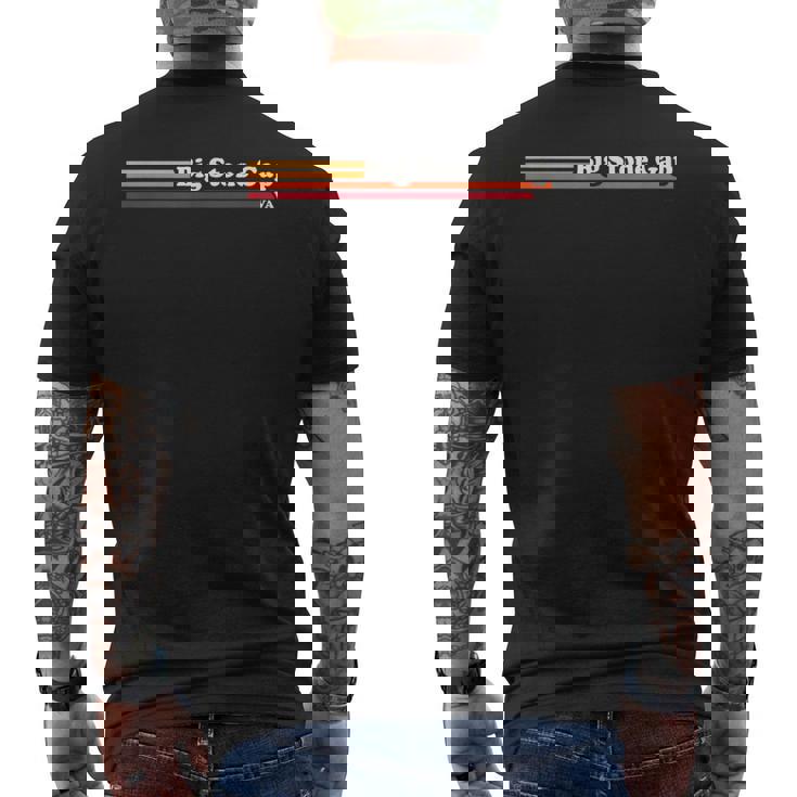 ヴィンテージ1980年代グラフィックスタイルビッグストーンギャップバージニア。 メンズTシャツ バックプリント