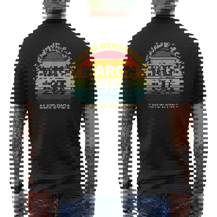 ヴィンテージ60歳の誕生日レジェンドは1965年3月に誕生しました。 メンズTシャツ バックプリント