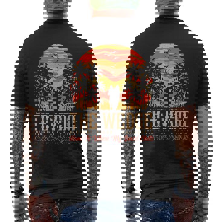 ヴィンテージウェッジバッジサーファーレトロサーファーバイブ メンズTシャツ バックプリント