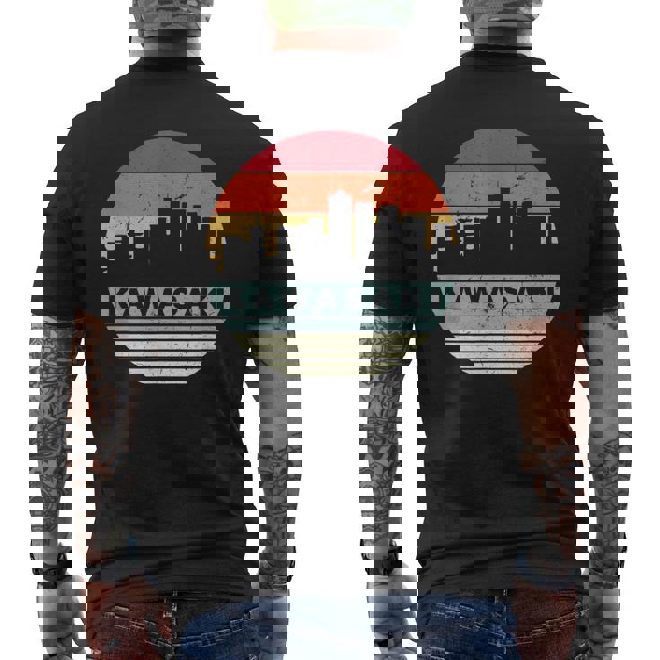 ヴィンテージカワサキスカイラインシルエット メンズTシャツ バックプリント