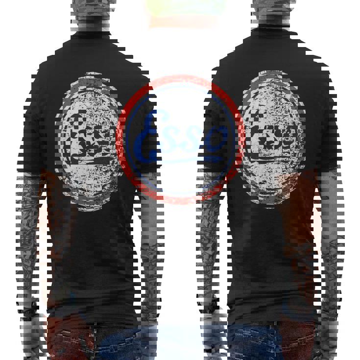 ヴィンテージカーessoガソリンスタンドメンズとレディース。 メンズTシャツ バックプリント