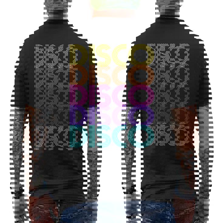 ヴィンテージスタイル ダンシング レトロ ディスコ メンズTシャツ バックプリント