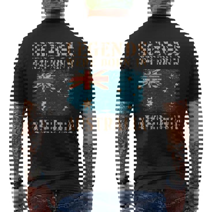 ヴィンテージデザインオーストラリア国旗オーストラリア メンズTシャツ バックプリント