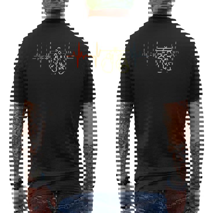 ヴィンテージボクシング ハートビート ボクサー コンバットスポーツ メンズTシャツ バックプリント