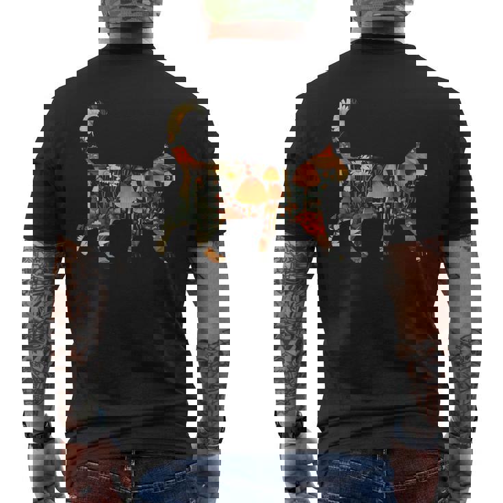 ヴィンテージ・シルエット きのこ草原 コタゴラス・キャット メンズTシャツ バックプリント